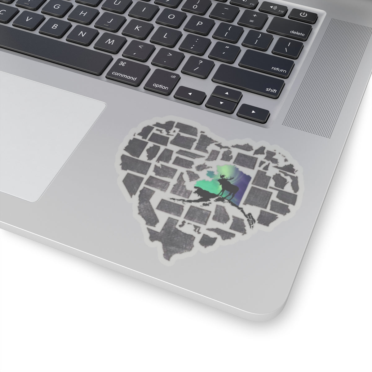 I Love Alaska Kiss-Cut Stickers