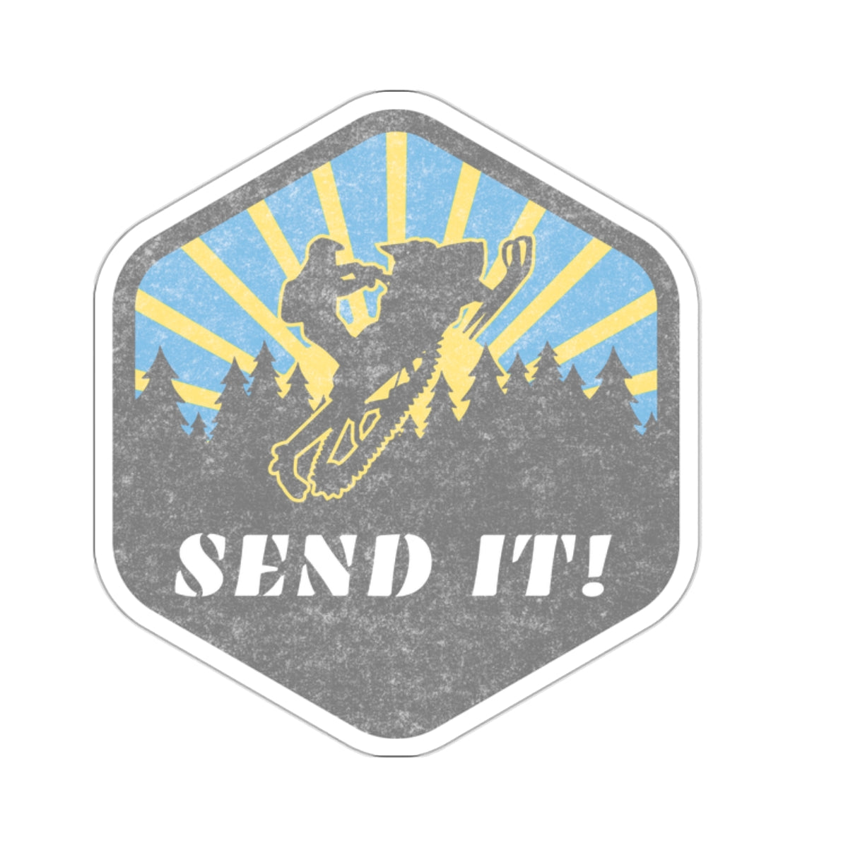 Snowmobile Send it Kiss-Cut Stickers