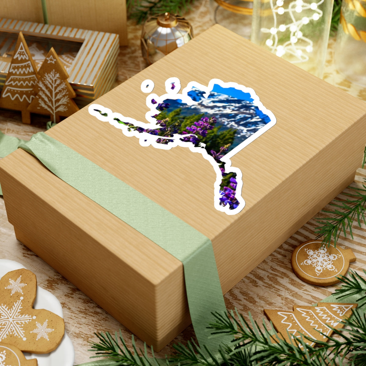 Alaska with Fireweed Kiss-Cut Stickers