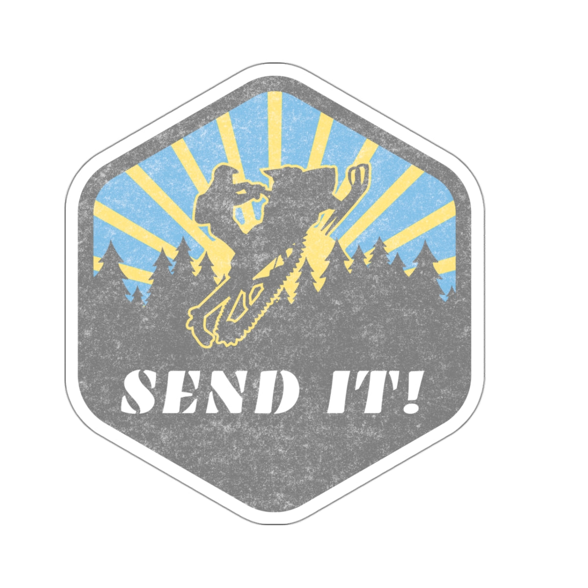 Snowmobile Send it Kiss-Cut Stickers