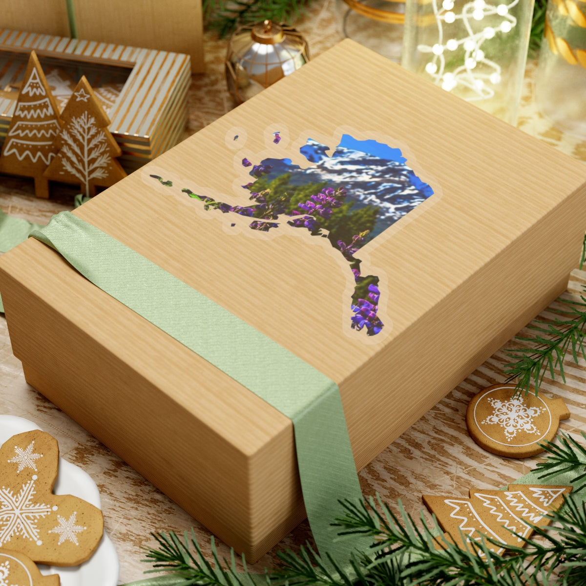 Alaska with Fireweed Kiss-Cut Stickers