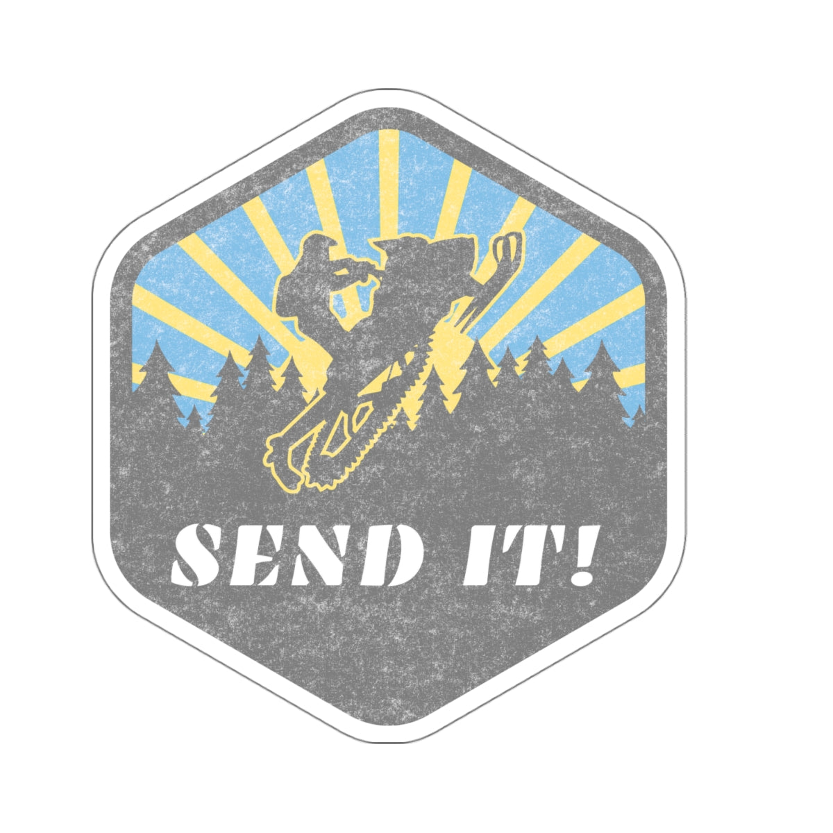 Snowmobile Send it Kiss-Cut Stickers