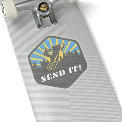Snowmobile Send it Kiss-Cut Stickers
